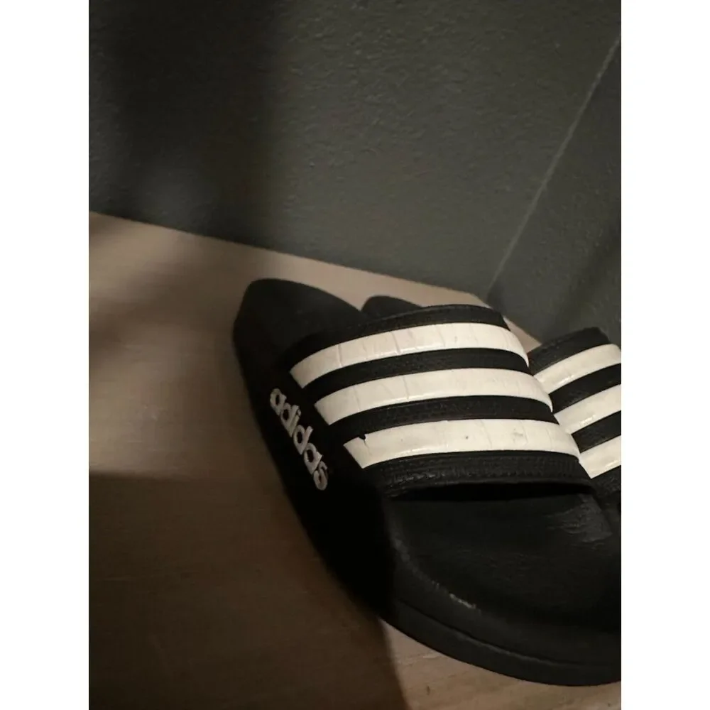 Adidas Adilette Black Shower Slides-Sandals for Kids Size 11K